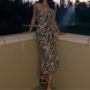 Zebra print bodycon dress